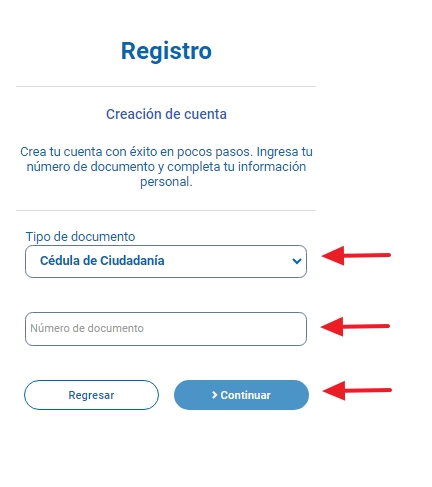 Cómo registrarte en Colsubsidio paso 2