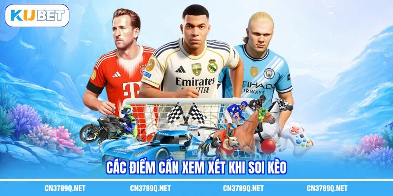 Các điểm cần xem xét khi soi kèo